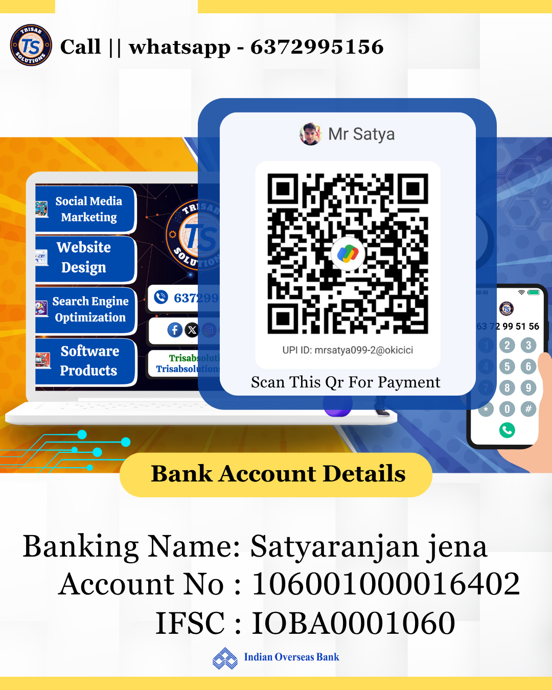 Home bank account details